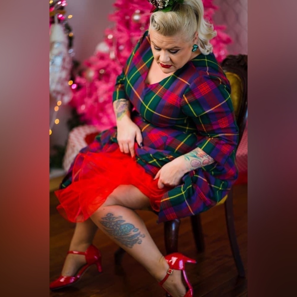 Collective plaid Christmas dress American size 18/20 or a UK 22